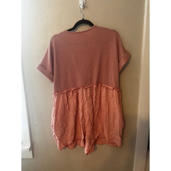 Pink Lily Pink Oversize Romper Size M - Picture 6 of 6